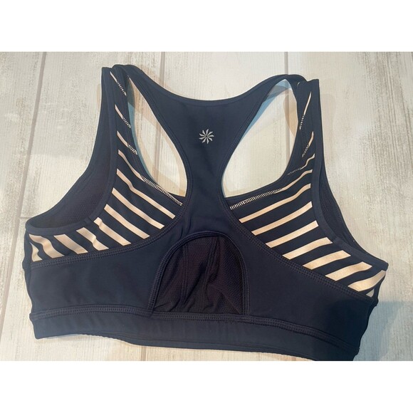 Medium Athleta Navy padded Sports Bra RN 54023 polyester spandex - Picture 4 of 11